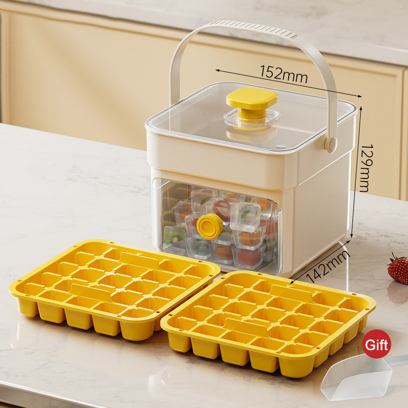 Ice Cube Tray One-Press Release BPA-Free & Stackable