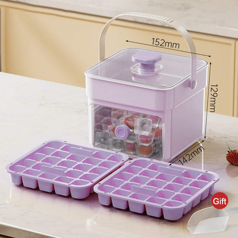 Ice Cube Tray One-Press Release BPA-Free & Stackable