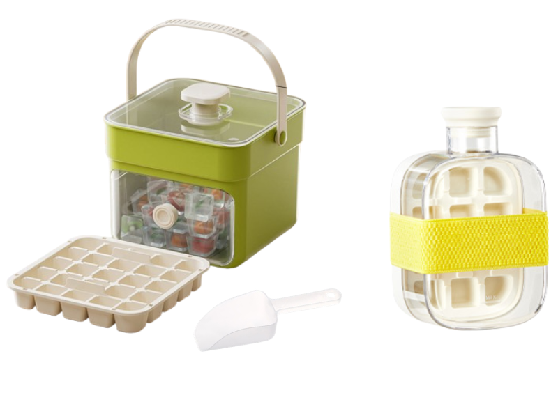 Ice Cube Tray One-Press Release BPA-Free & Stackable