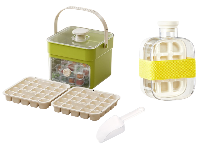 Ice Cube Tray One-Press Release BPA-Free & Stackable