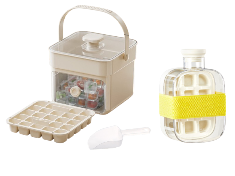 Ice Cube Tray One-Press Release BPA-Free & Stackable