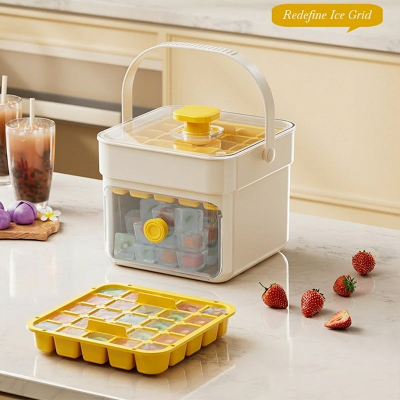 Ice Cube Tray One-Press Release BPA-Free & Stackable