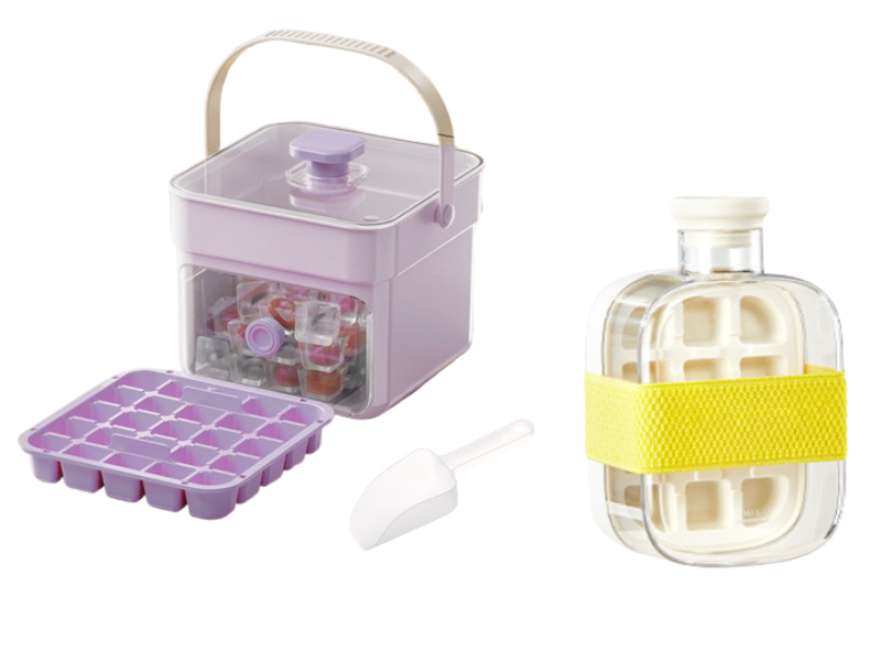 Ice Cube Tray One-Press Release BPA-Free & Stackable