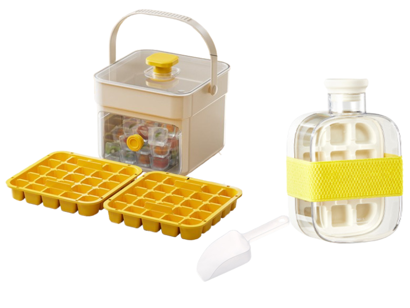 Ice Cube Tray One-Press Release BPA-Free & Stackable