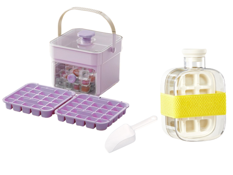 Ice Cube Tray One-Press Release BPA-Free & Stackable