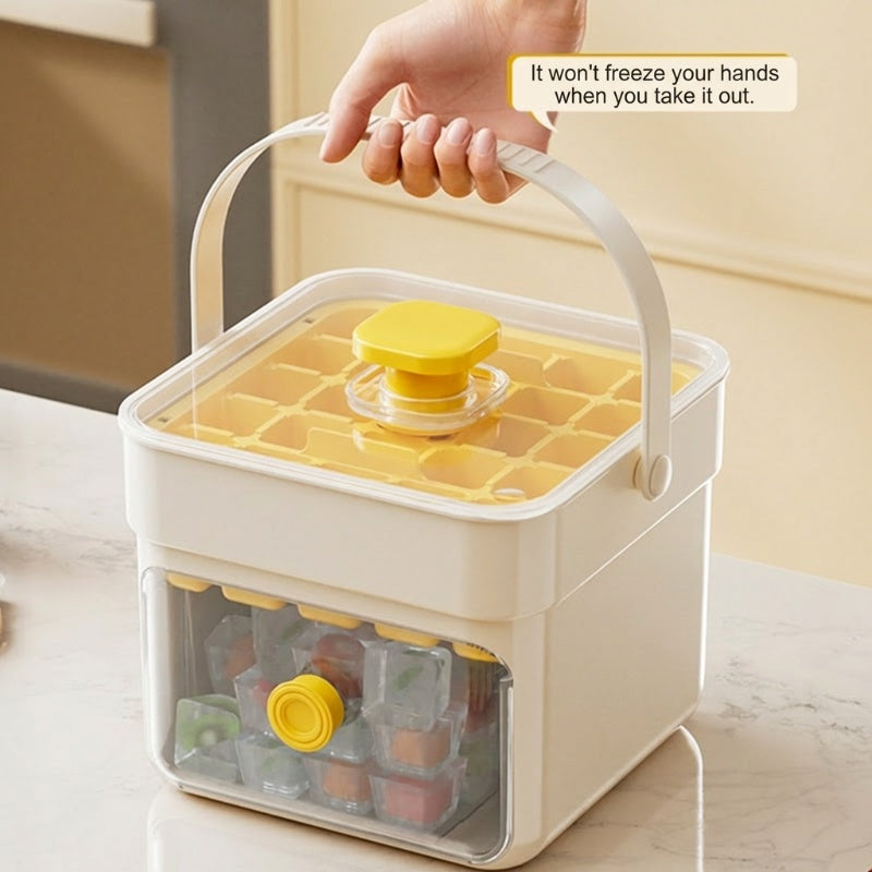 Ice Cube Tray One-Press Release BPA-Free & Stackable