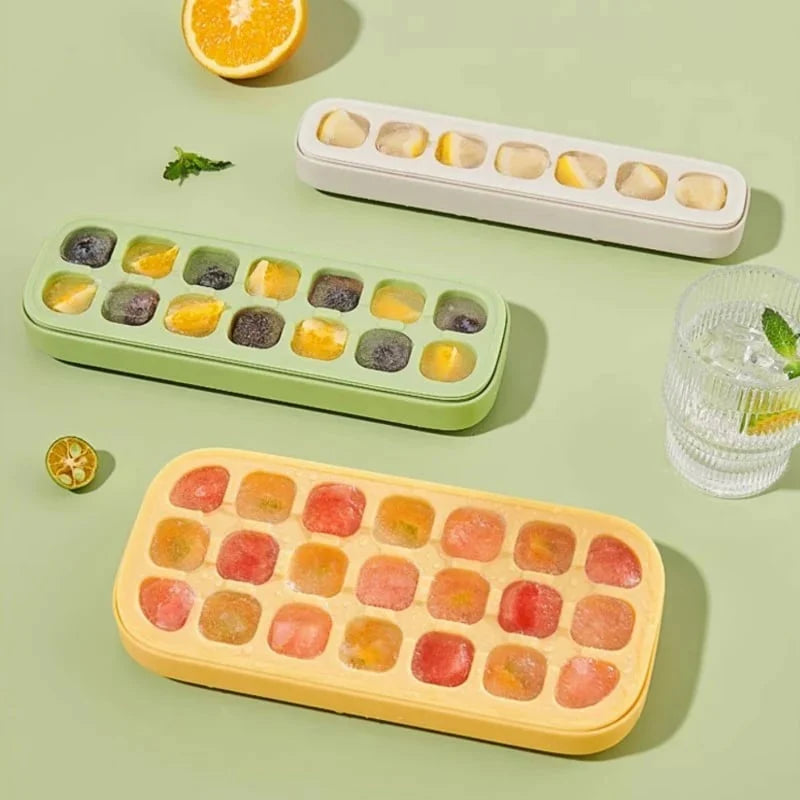 Ice Cube Tray Press-To-Release Adjustable Sizes BPA-Free