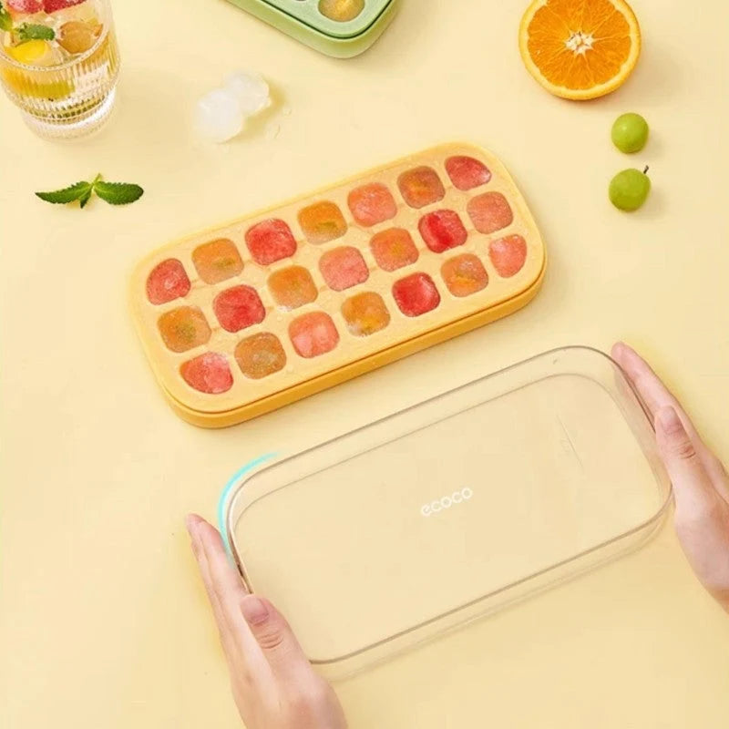 Ice Cube Tray Press-To-Release Adjustable Sizes BPA-Free