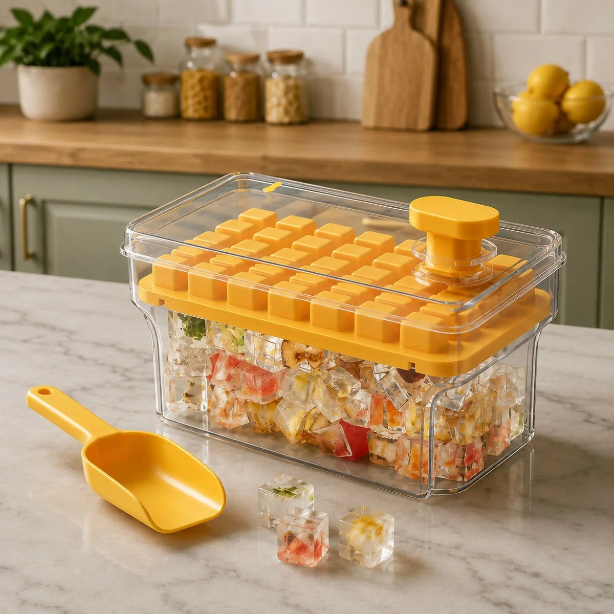 Ice Cube Tray Set Easy Release Hygienic Storage