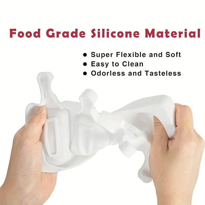 Ice Pop Mold Food-Grade Silicone Flexible 4-Cavity