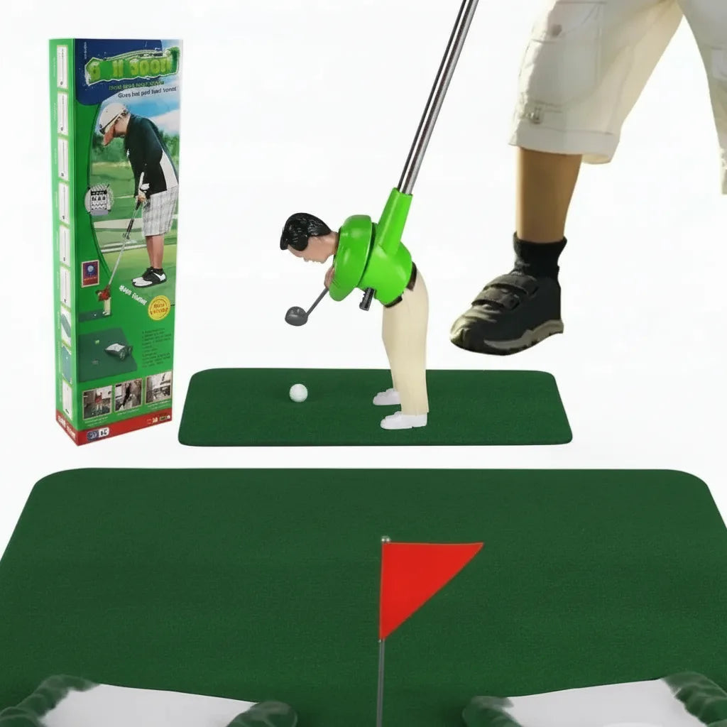 Indoor Golf Set 5 Clubs Putting Mat & Movable Cup