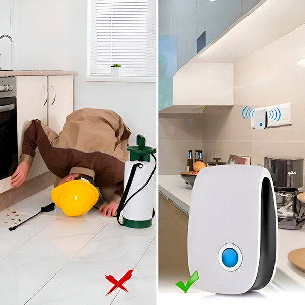 Indoor Pest Repeller Ultrasonic Chemical-Free Plug-In