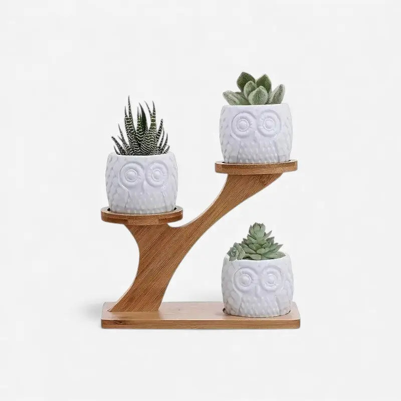 Indoor Plant Stand 3-Tier Bamboo Space-Saving