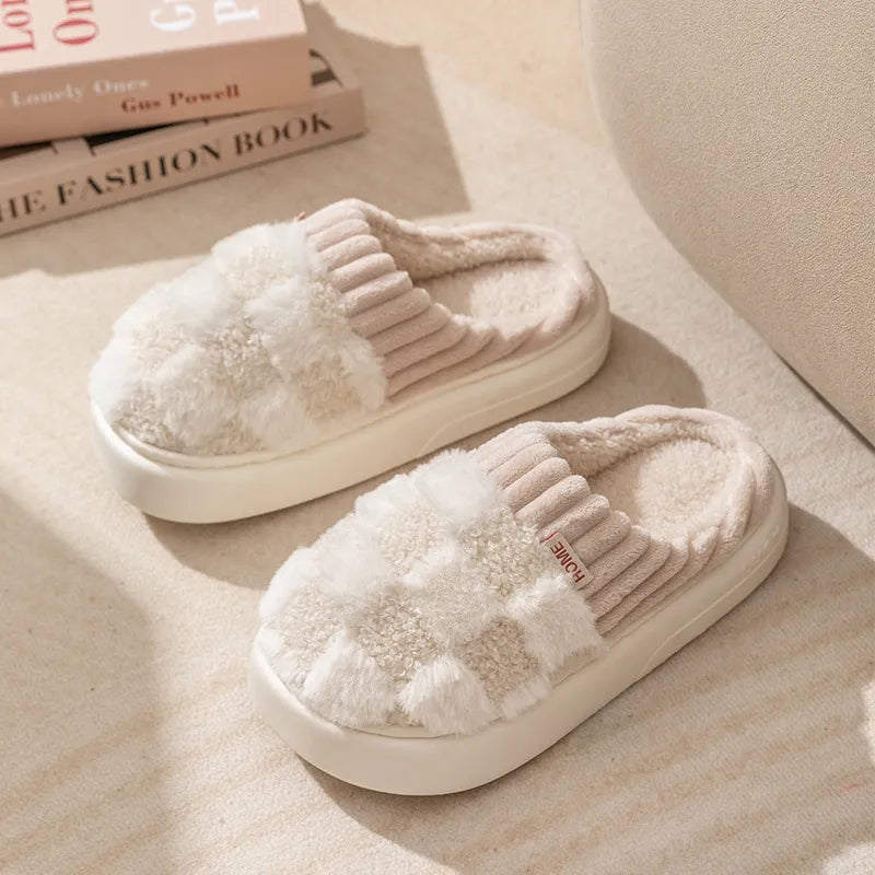 Indoor Slippers Thick Cushioned Sole Non-Slip Outsole