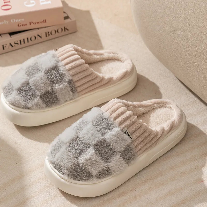 Indoor Slippers Thick Cushioned Sole Non-Slip Outsole