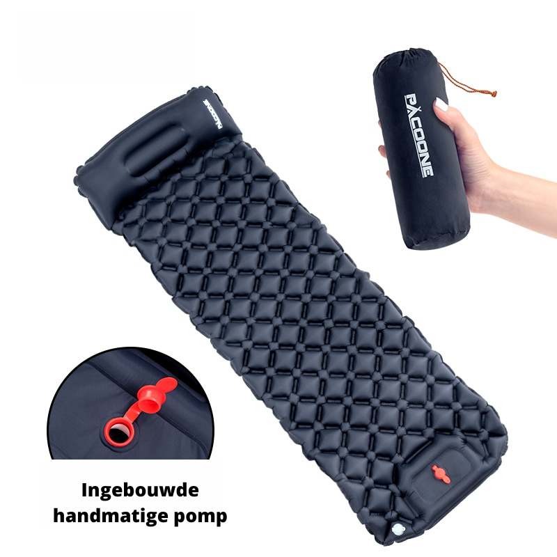 Inflatable Camping Mat Built-In Pump & Integrated Pillow