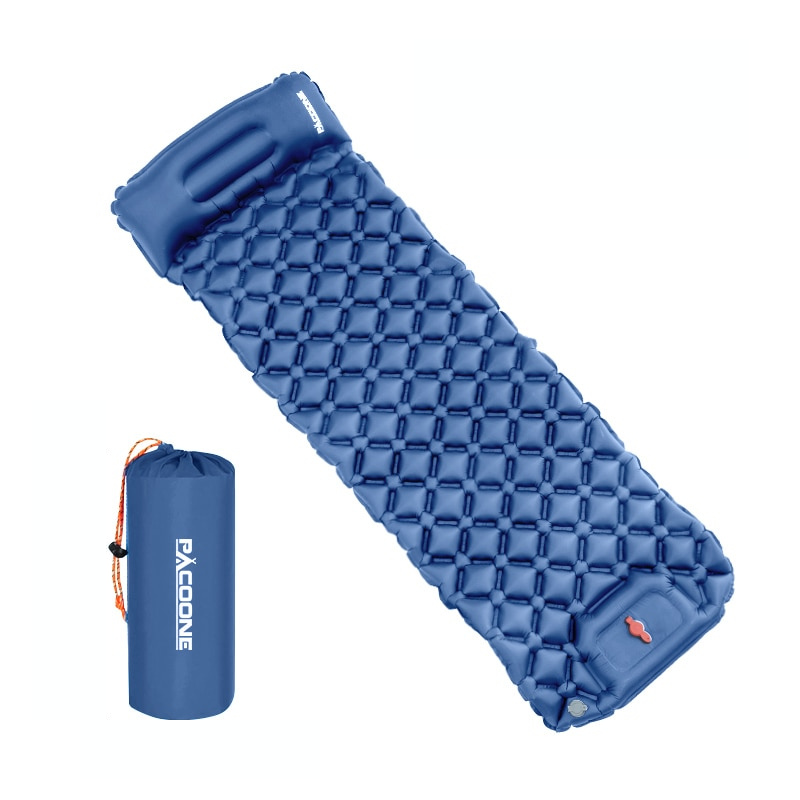 Inflatable Camping Mat Built-In Pump & Integrated Pillow