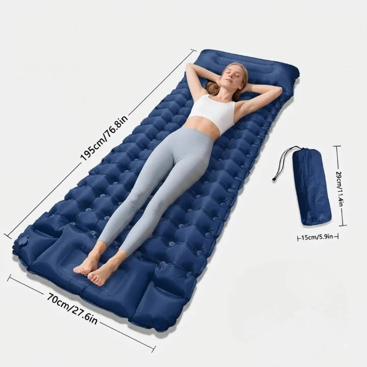 Inflatable Camping Mat Integrated Foot Pump Insulated 3.94 Inch
