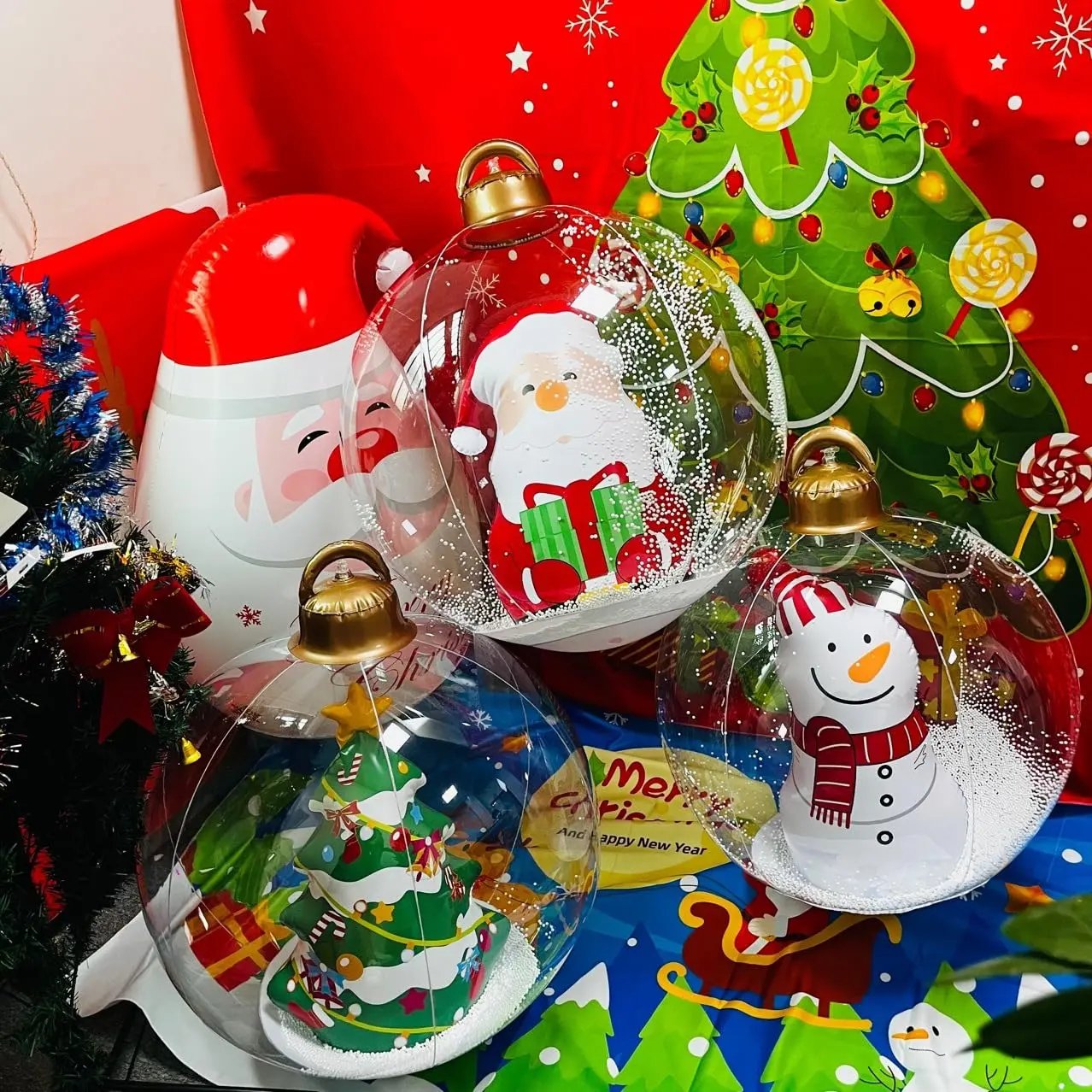 Inflatable Christmas Ornament Integrated LED & Remote 60 cm