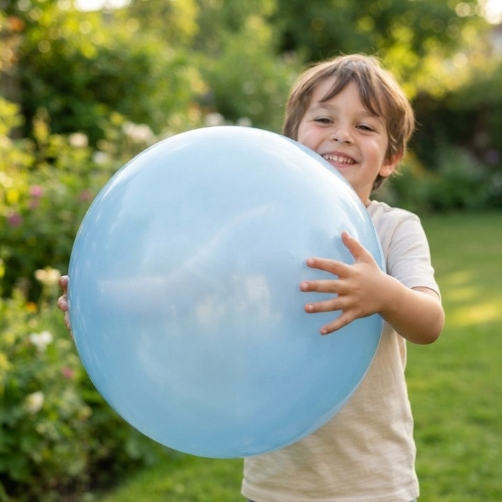 Inflatable Play Ball Tear-Resistant Non-Toxic Self-Sealing Valve