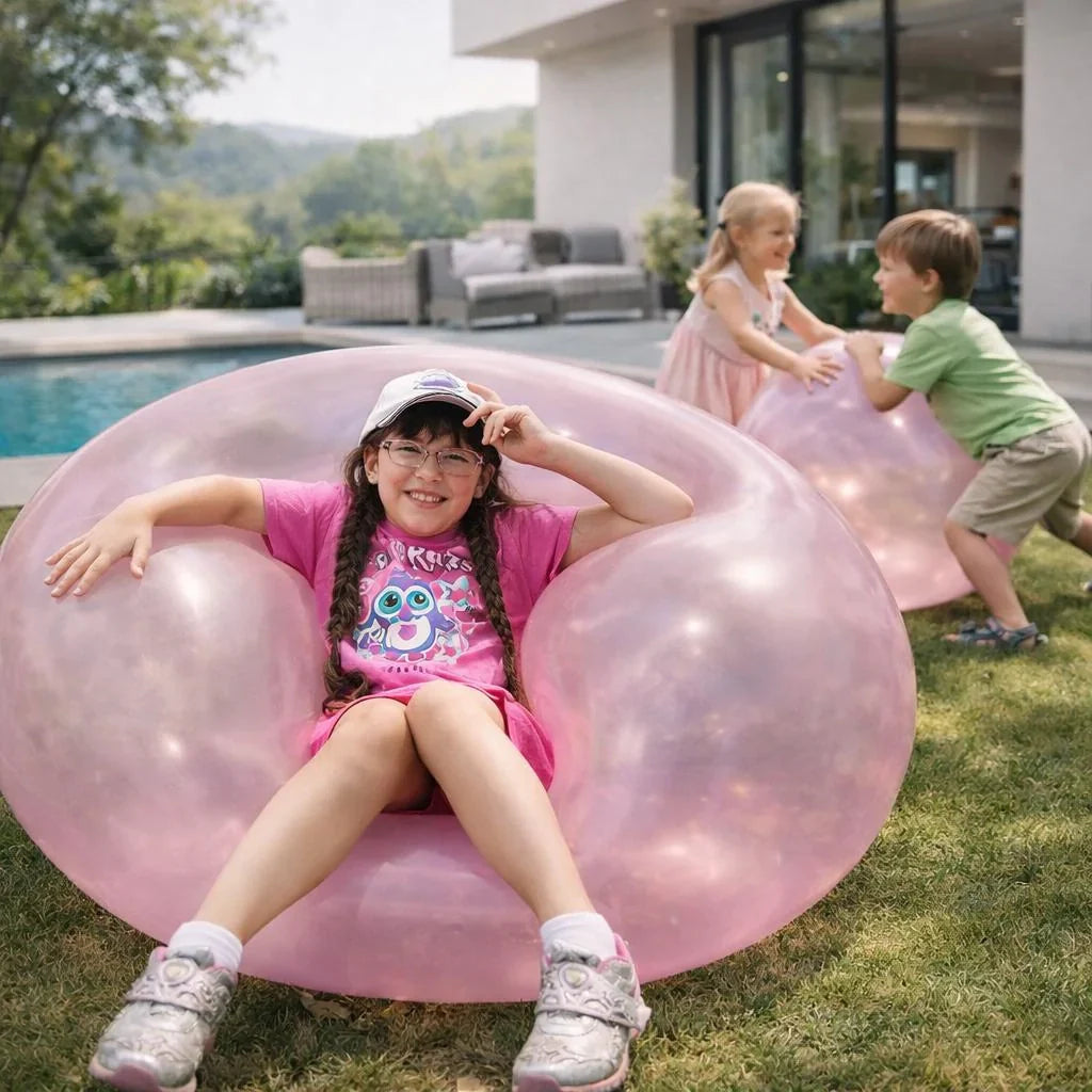 Inflatable Play Ball Tear-Resistant Non-Toxic Self-Sealing Valve