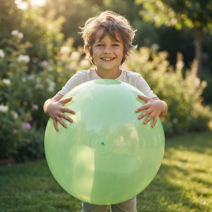 Inflatable Play Ball Tear-Resistant Non-Toxic Self-Sealing Valve