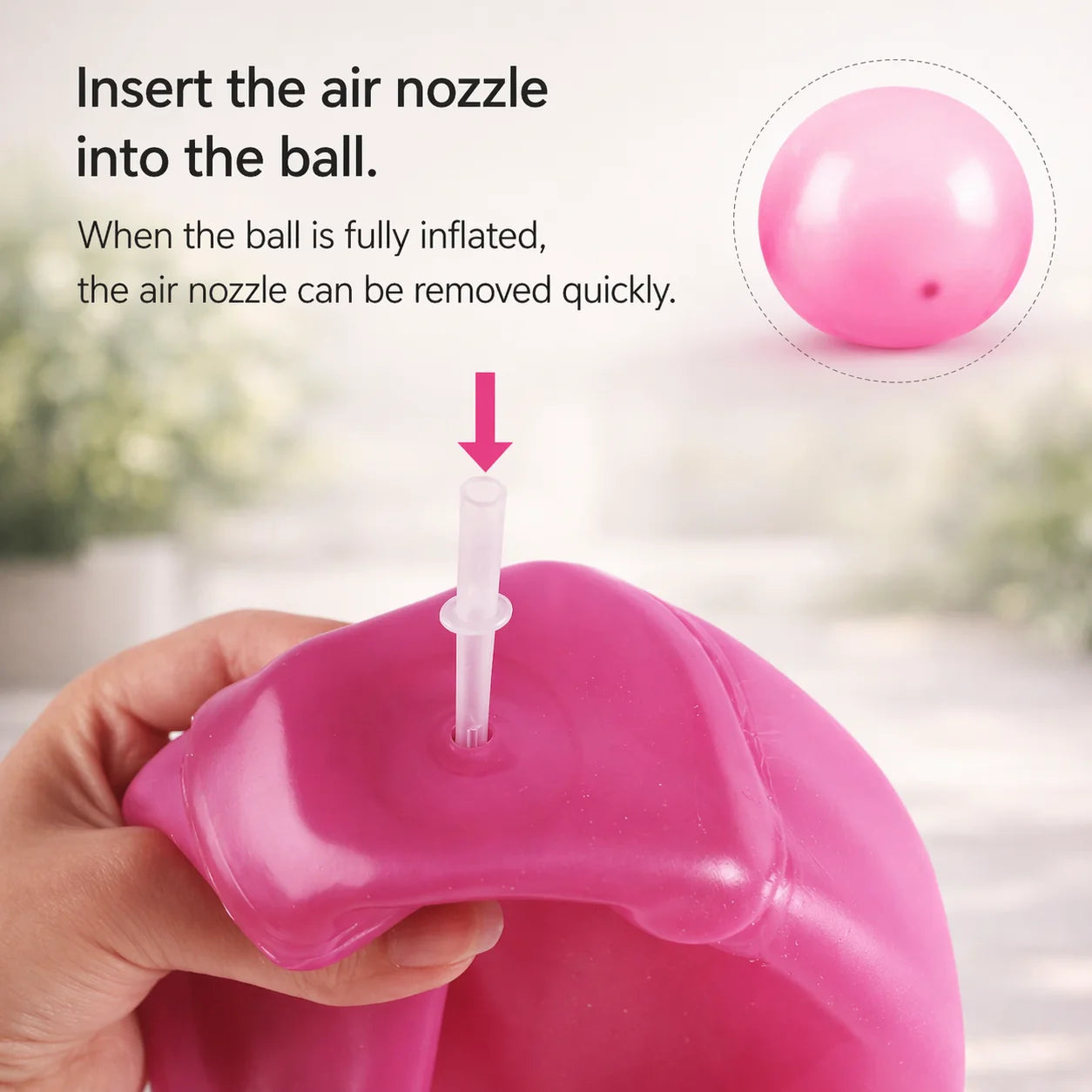 Inflatable Play Ball Tear-Resistant TPR & Self-Sealing Valve