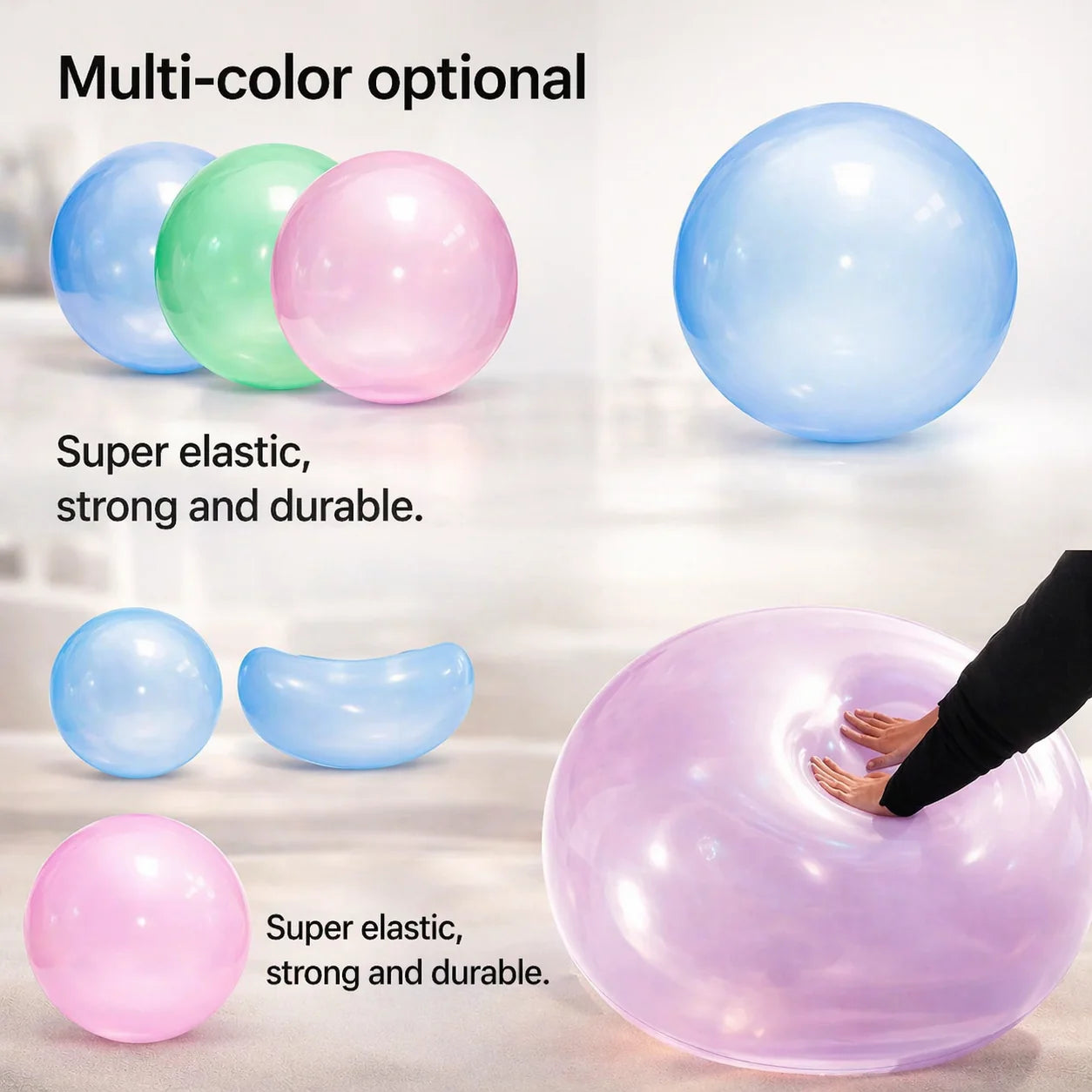 Inflatable Play Ball Tear-Resistant TPR & Self-Sealing Valve