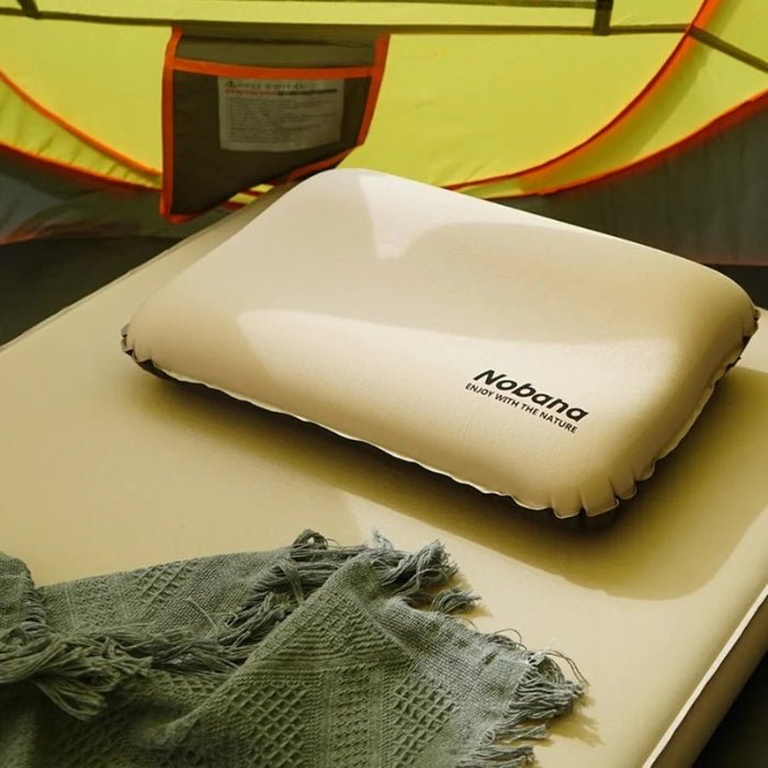 Inflatable Travel Pillow Ergonomic Neck Support Quick Inflate