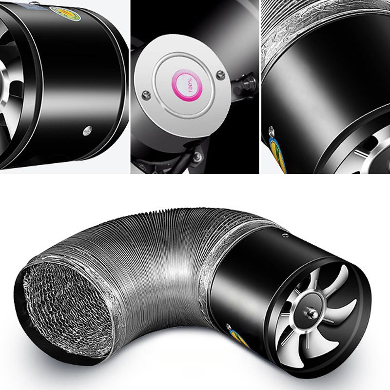 Inline Duct Fan Quiet Powerful Metal Housing