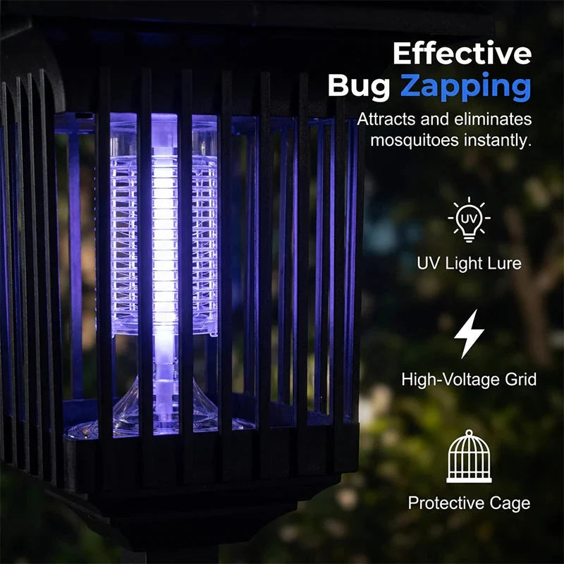 Insect Lamp Solar-Powered UV & Warm Light