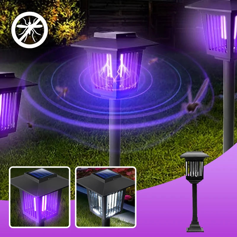 Insect Lamp Solar-Powered UV & Warm Light