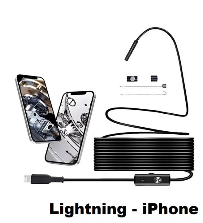 Inspection Camera 8mm Waterproof Adjustable LED & Semi-Rigid Cable