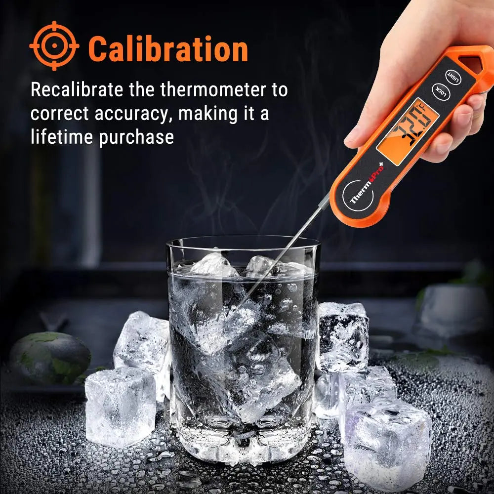 Instant-Read Cooking Thermometer Fast 3-4s Readings Motion-Activated Backlit Display