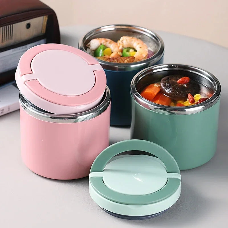 Insulated Lunch Box Double-Walled Stainless Steel Leakproof Screw Cap