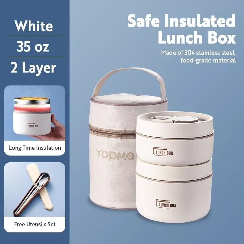 Insulated Lunch Box Vacuum Sealed Stainless Steel & Leak-Proof