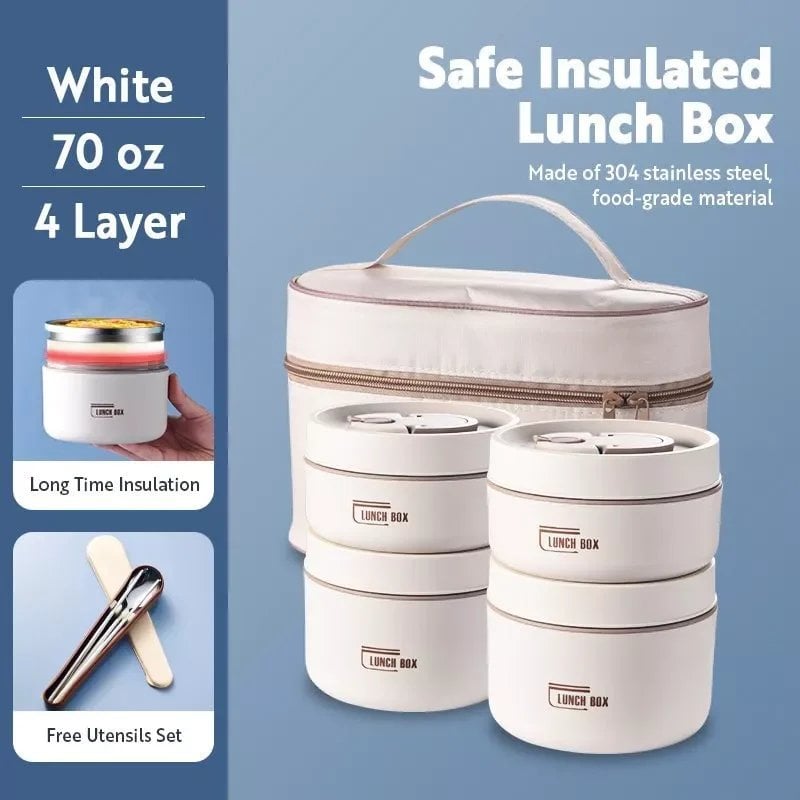Insulated Lunch Box Vacuum Sealed Stainless Steel & Leak-Proof