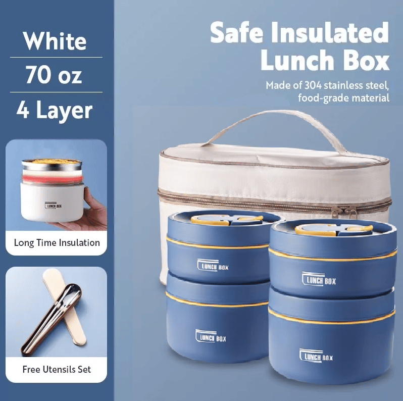 Insulated Lunch Box Vacuum Sealed Stainless Steel & Leak-Proof