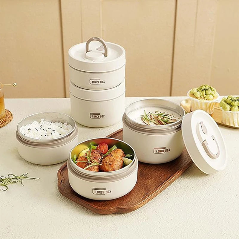 Insulated Lunch Container Set Airtight Leak-Proof Stainless Steel