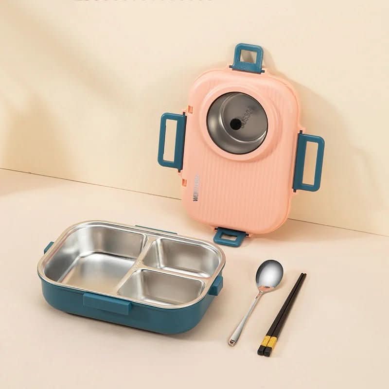 Insulated Lunchbox Stainless Steel Leak-Proof Three Compartments