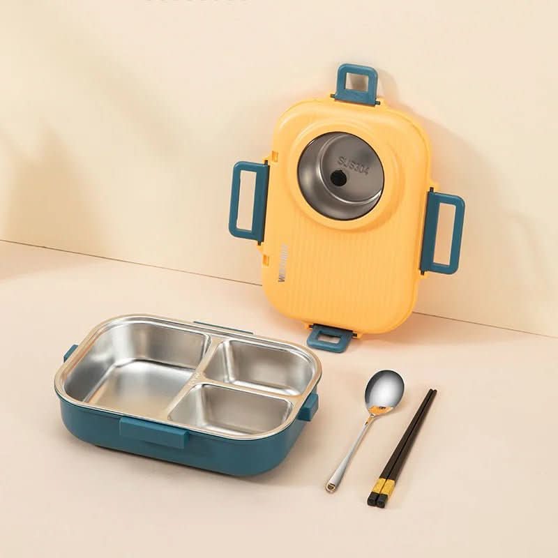 Insulated Lunchbox Stainless Steel Leak-Proof Three Compartments