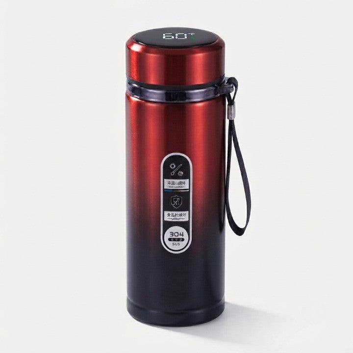 Insulated Thermos Bottle LED Temperature Display Stainless Steel