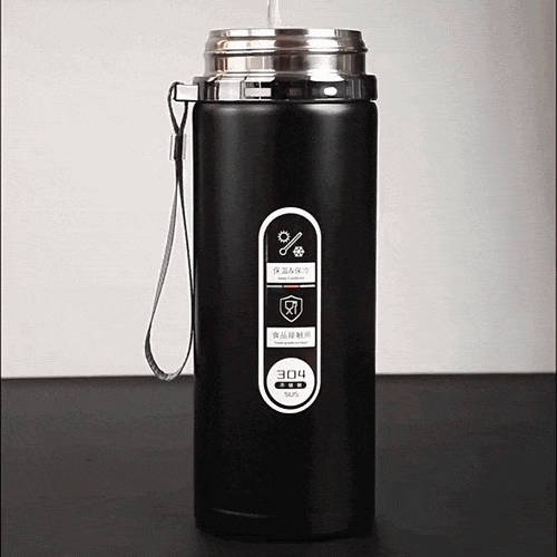 Insulated Thermos Bottle LED Temperature Display Stainless Steel