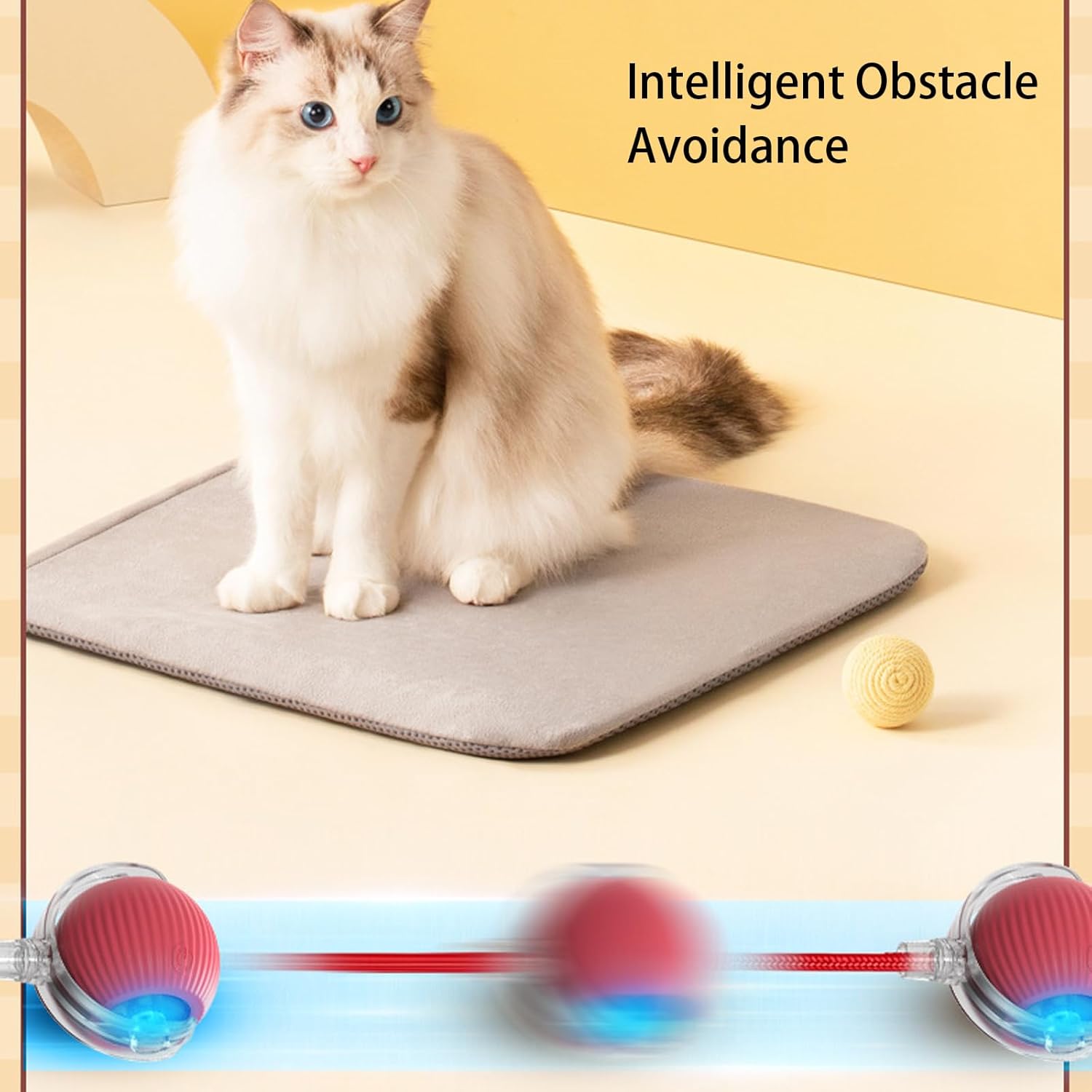 Interactive Cat Ball Automatic Motion LED & USB Rechargeable