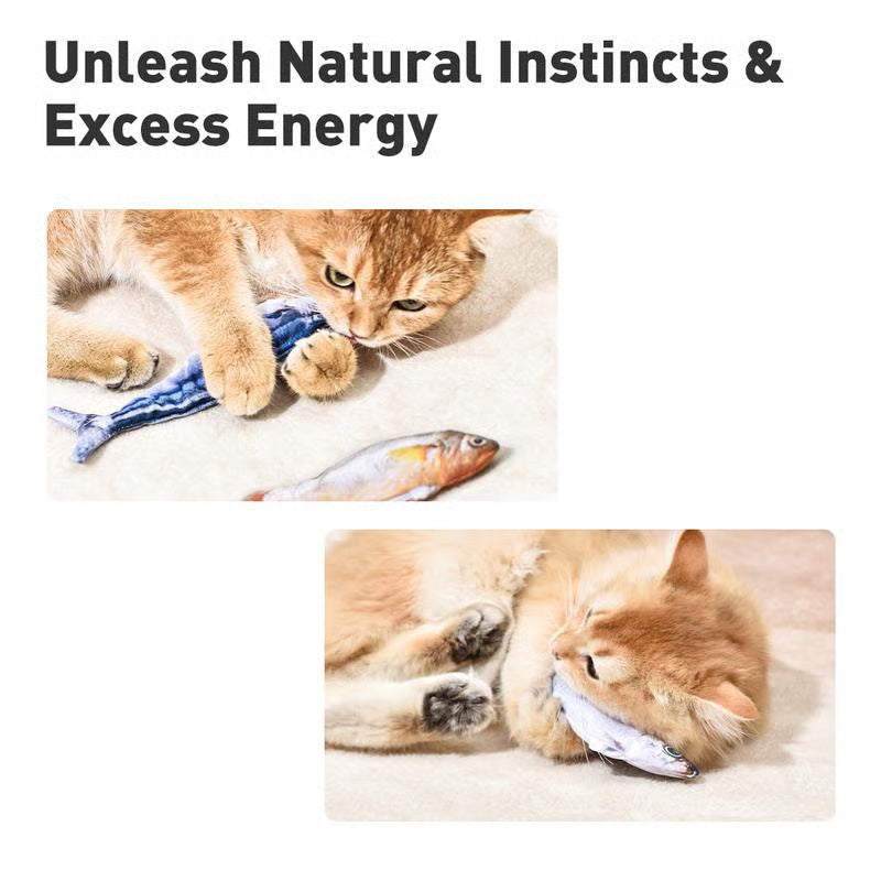 Interactive Cat Toy Motion-Activated Plush USB-Rechargeable