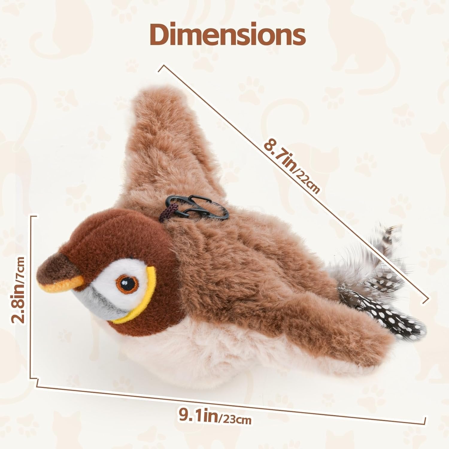 Interactive Cat Toy Motion-Activated Plush USB Rechargeable