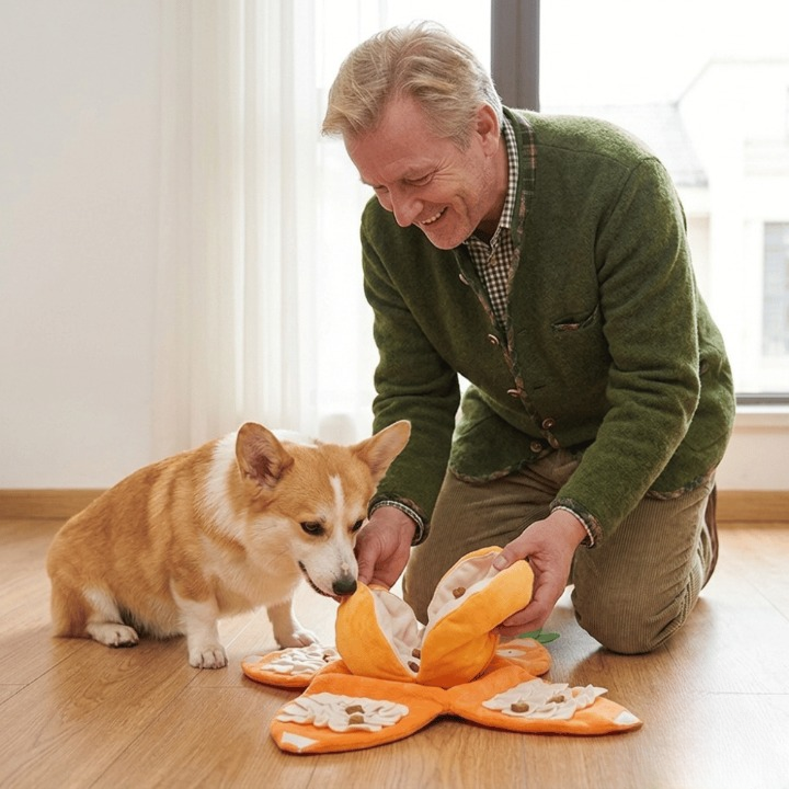 Interactive Dog Toy Snuffle Puzzle Soft Plush Treat Pockets