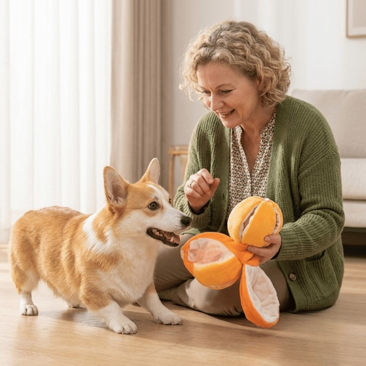 Interactive Dog Toy Snuffle Puzzle Soft Plush Treat Pockets