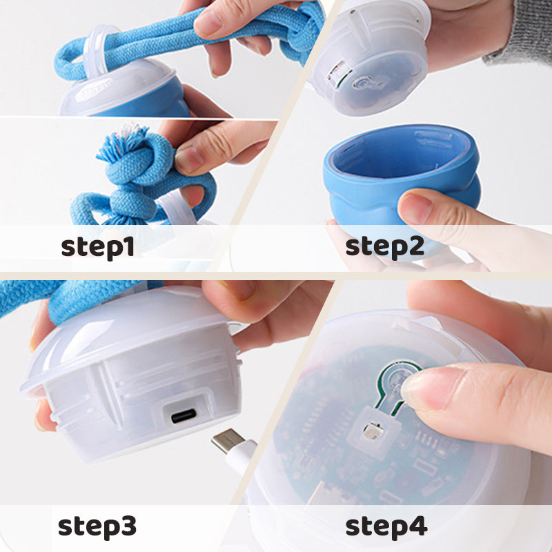 Interactive Dog Toy Sound-Activated & LED Obstacle Avoidance