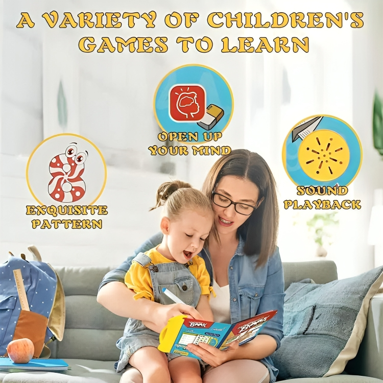 Interactive Learning Book Touch-Sensitive Music & Voice Travel-Friendly